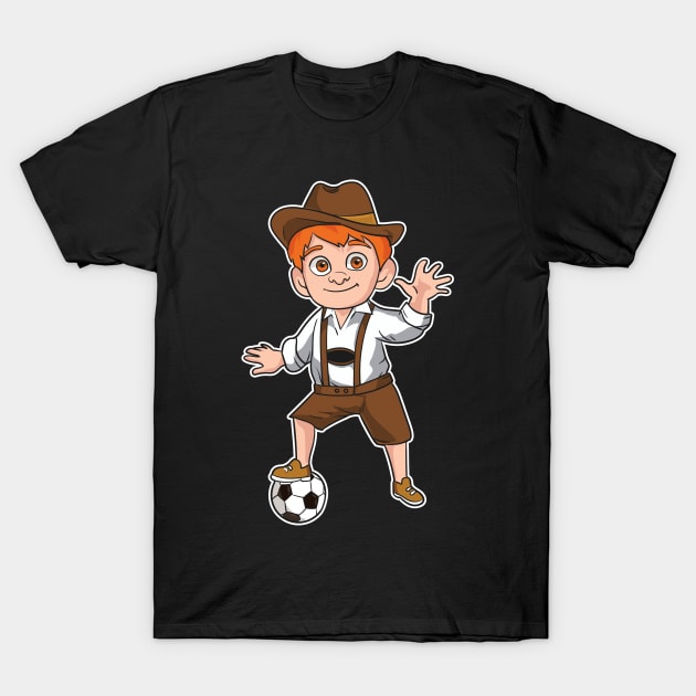 German Soccer Boy Germany Oktoberfest Futbol T-Shirt by E